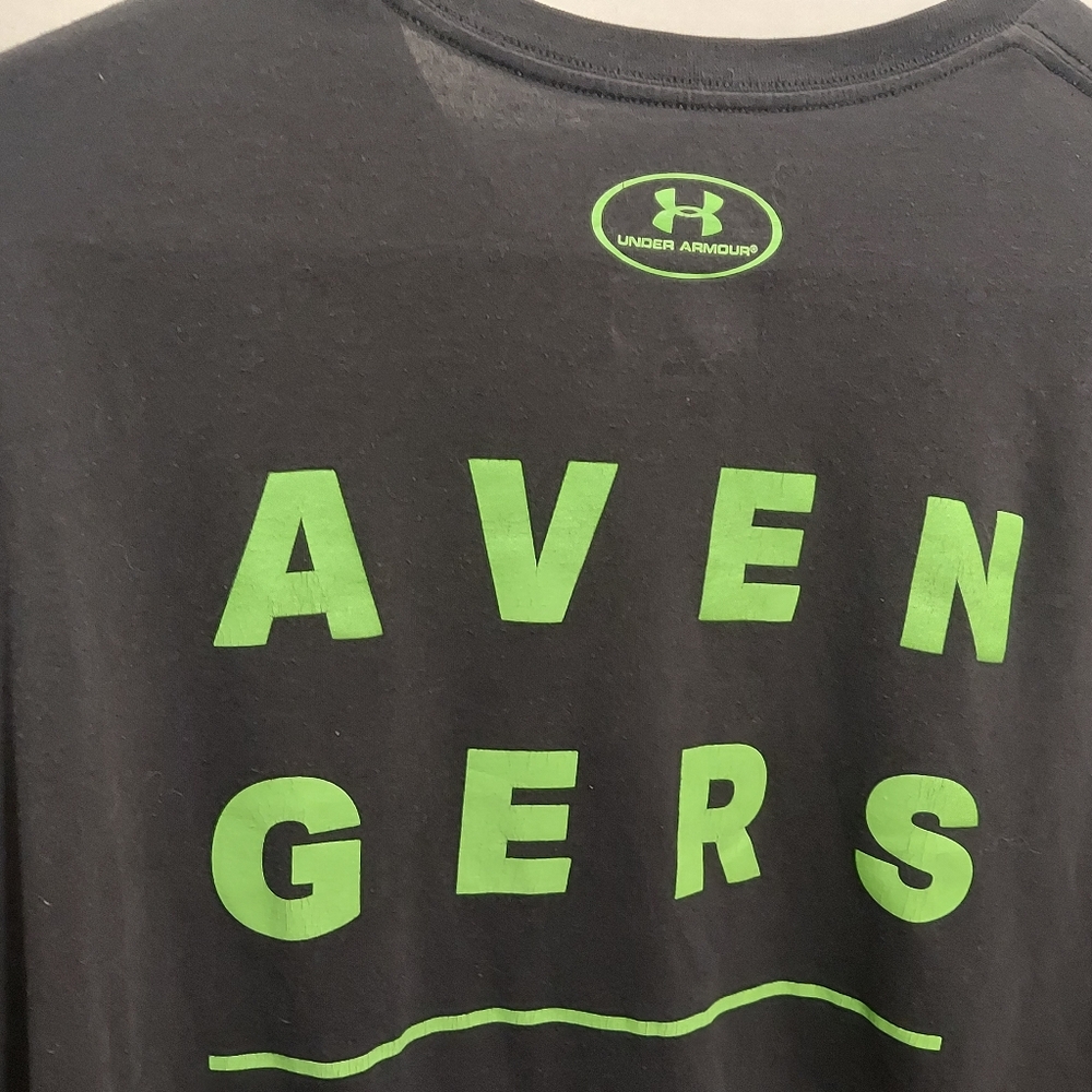 Under Armour The Hulk Marvel Avengers Battle Men Shirt Black Green Heatgear - Picture 5 of 6
